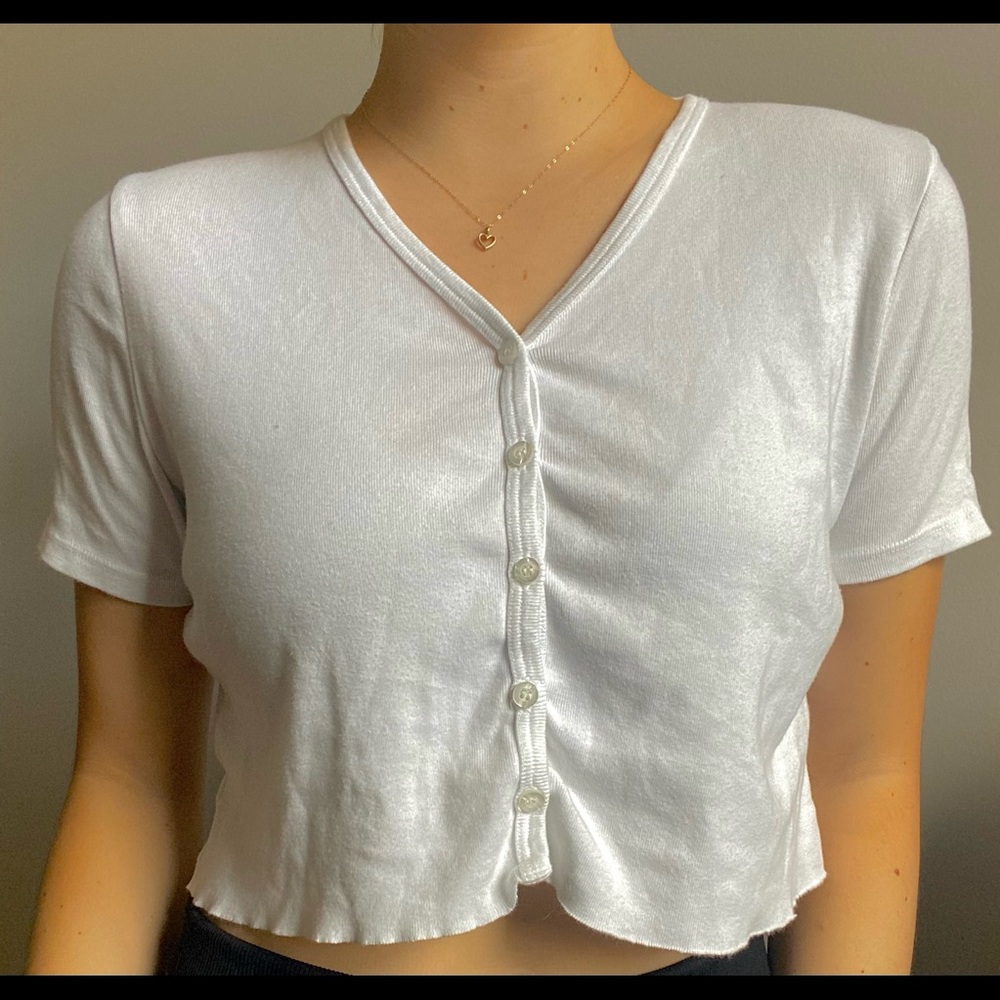 Brandy Melville white crop top